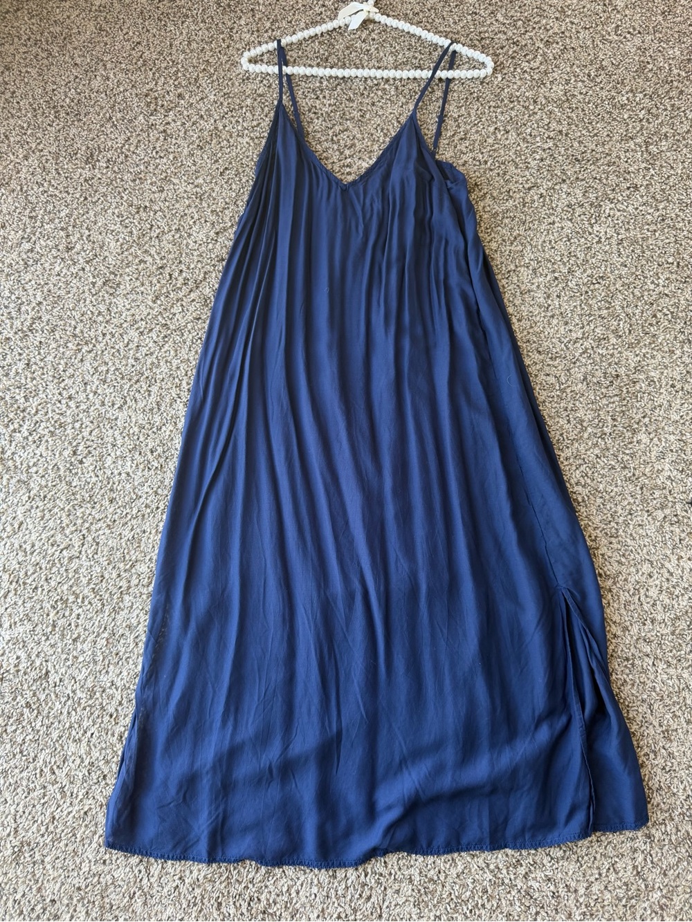 Anthropologie Floral Maxi Dress in Pink and Navy - Picture 7 of 7